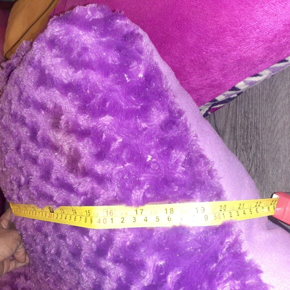 Purple/White Aztec Design Body Pillow & Purple Plush Poodle Bed Rest Pillow - Picture 6 of 13